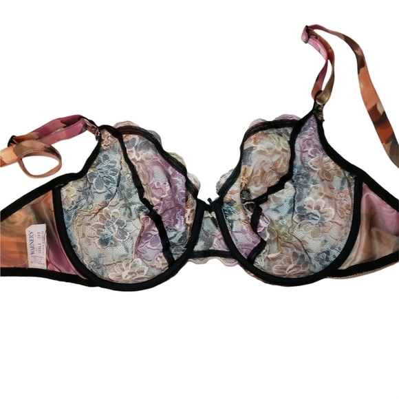 Warners Multi Color Floral Bra Size 34D - Picture 5 of 6